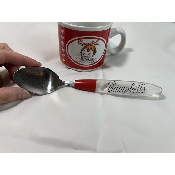 Campbells Soup Mug 2004 VTG Kids Graphic Houston Harvest Coffee‎ Cup With Spoon - Picture 2 of 8